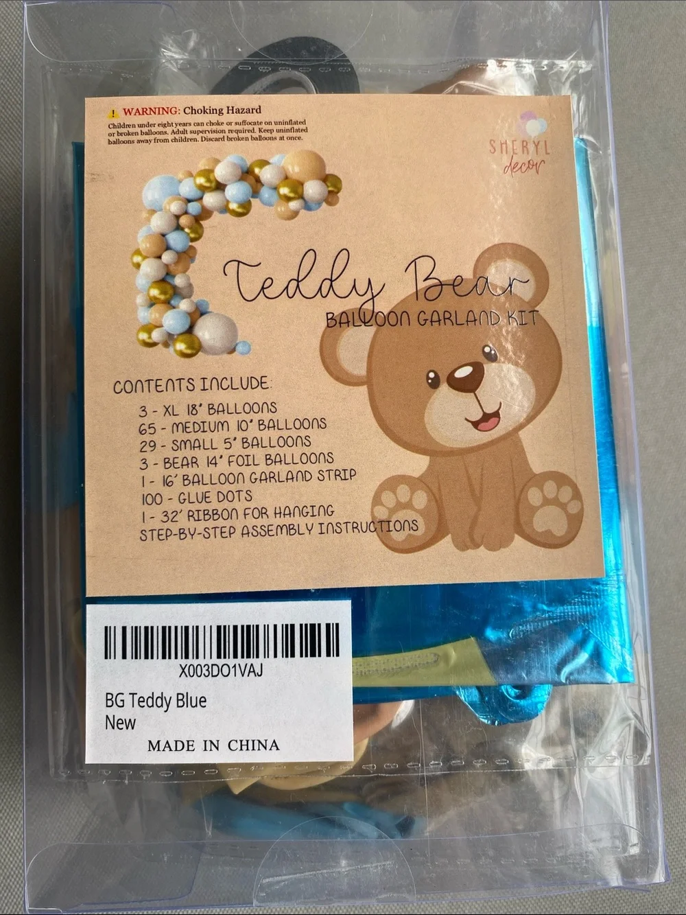 🔥Bundle 4 for $35🔥 Teddy Bear Balloon Garland - blue bear set